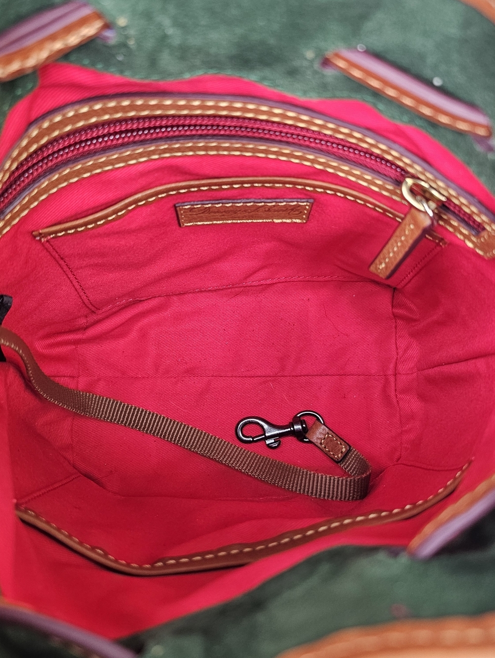 Dooney & Bourke Florentine Leather Drawstring Bucket Bag Purse - Picture 9 of 13